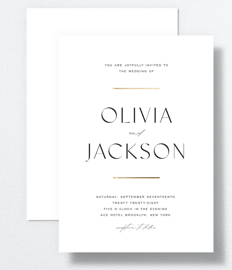 wedding invitation trends - elegant 